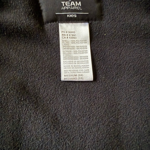 Kids NFL Raiders Jacket with removable sleeves. Turns into a Vest - Picture 4 of 7